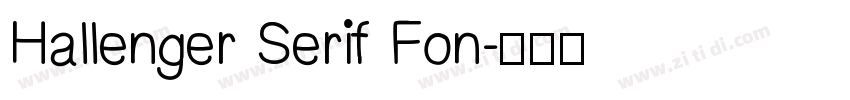 Hallenger Serif Fon字体转换